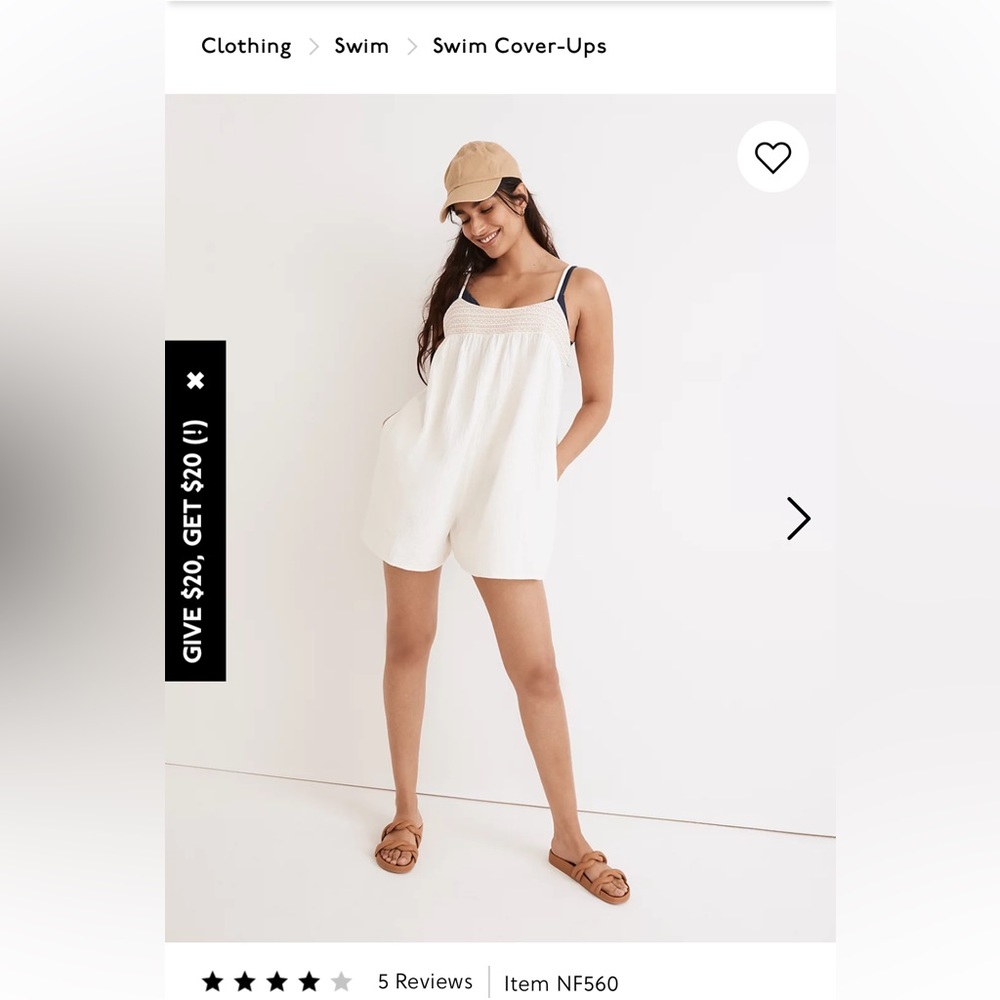 Madewell embroidered swim coverup